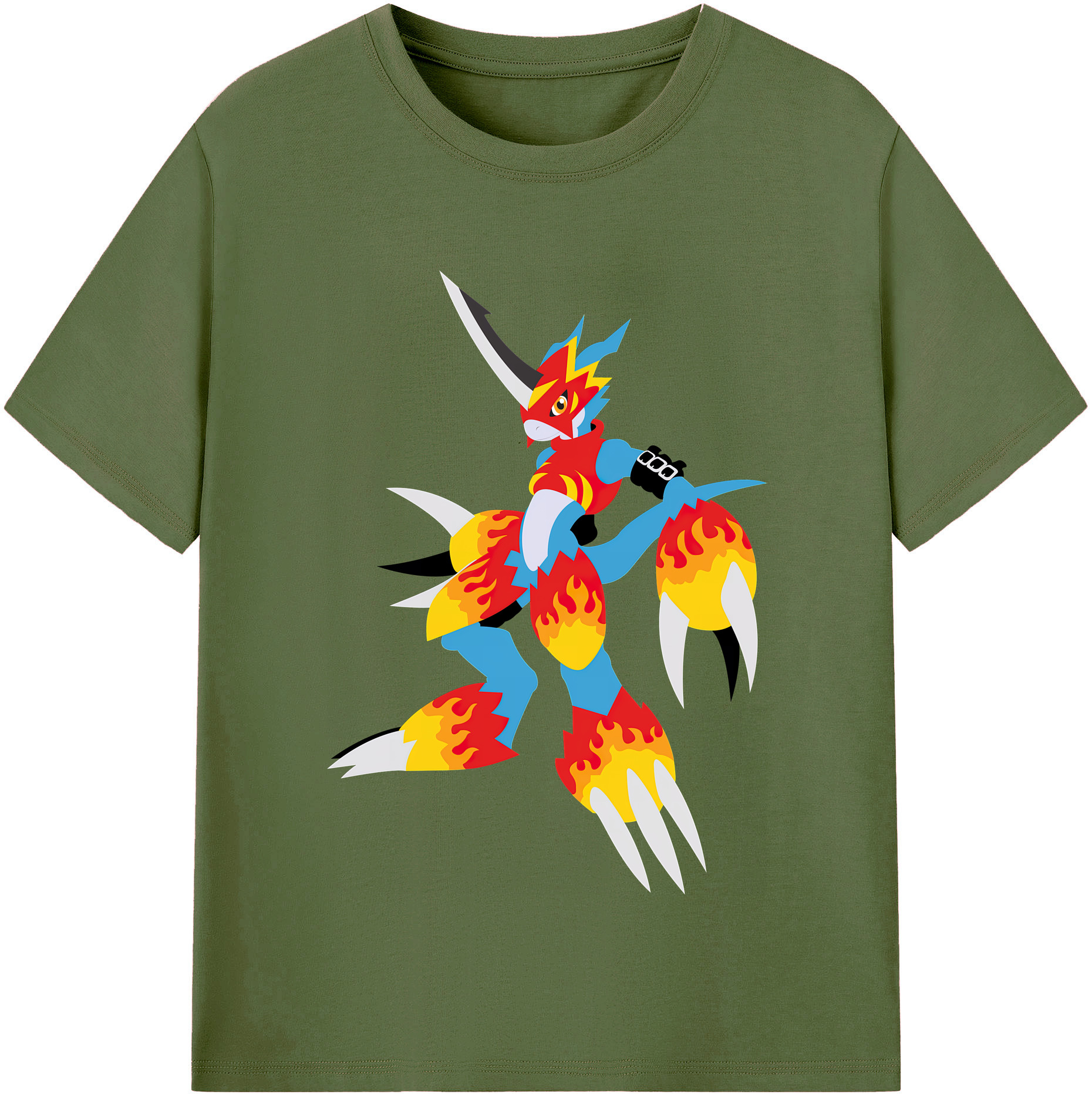 （画像用） Digimon デジタルモンスター/デジモン 綿100％半袖Tシャツ（フロントプリント）